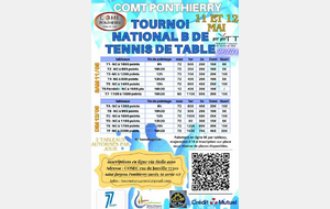Tournoi National B de Ponthierry nouvelles dates