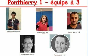 Ponthierry 1 Excellence Sud (équipe à 3) phase 2