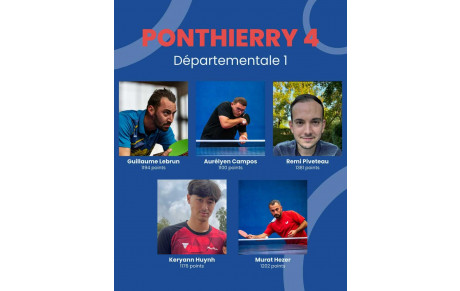 FFTT Equipe 4 D1 Phase 1