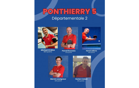FFTT Equipe 5 D2 Phase 1