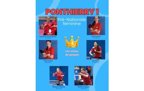FFTT Féminines Equipe 1 PN Phase 1